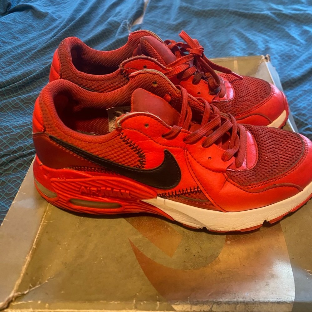 Nike Air Max Red and Black Sneakers